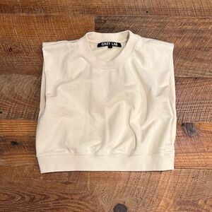 GREY LAB Cream Sleeveless Top